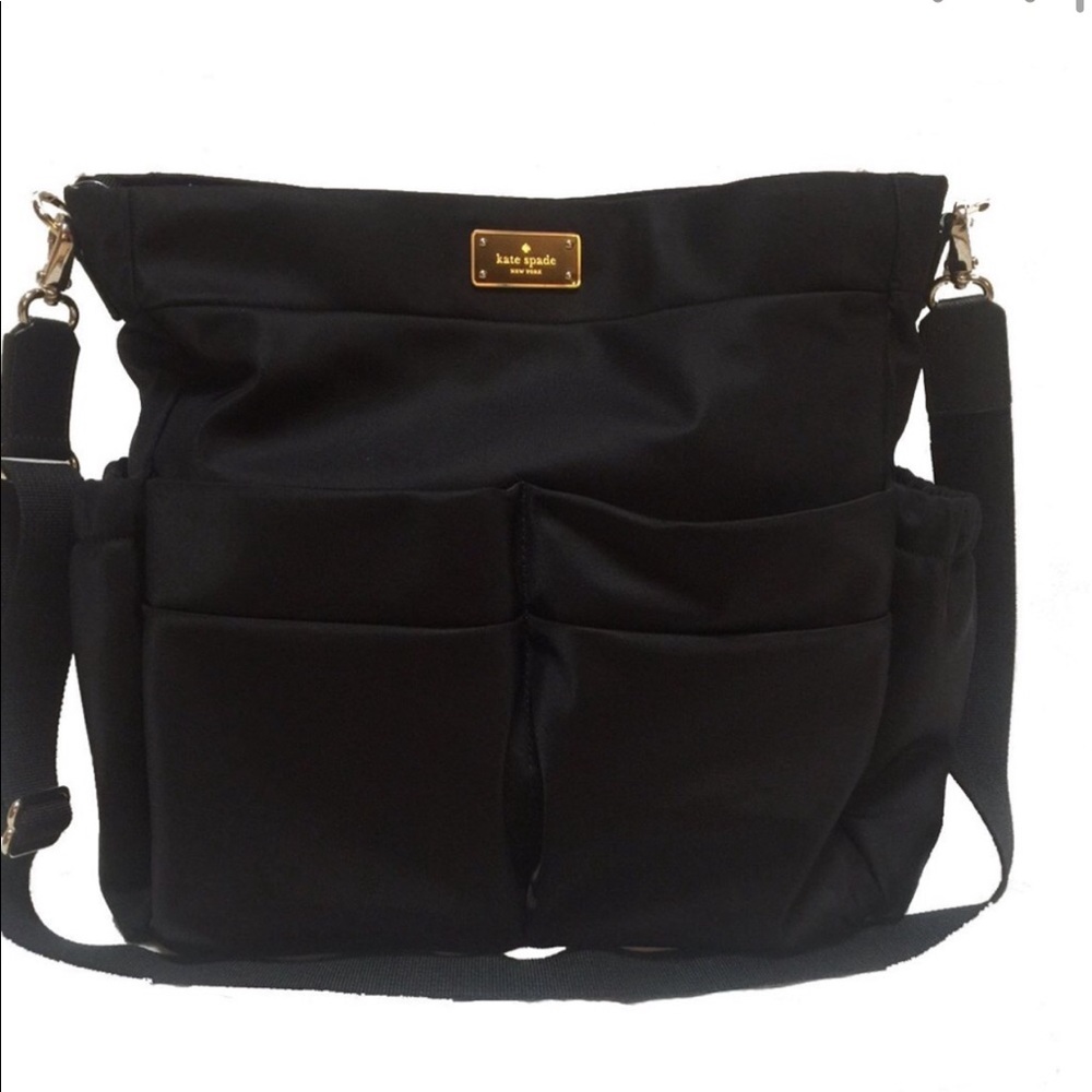 Kate Spade Black Avenue Nylon Baby Diaper Bag